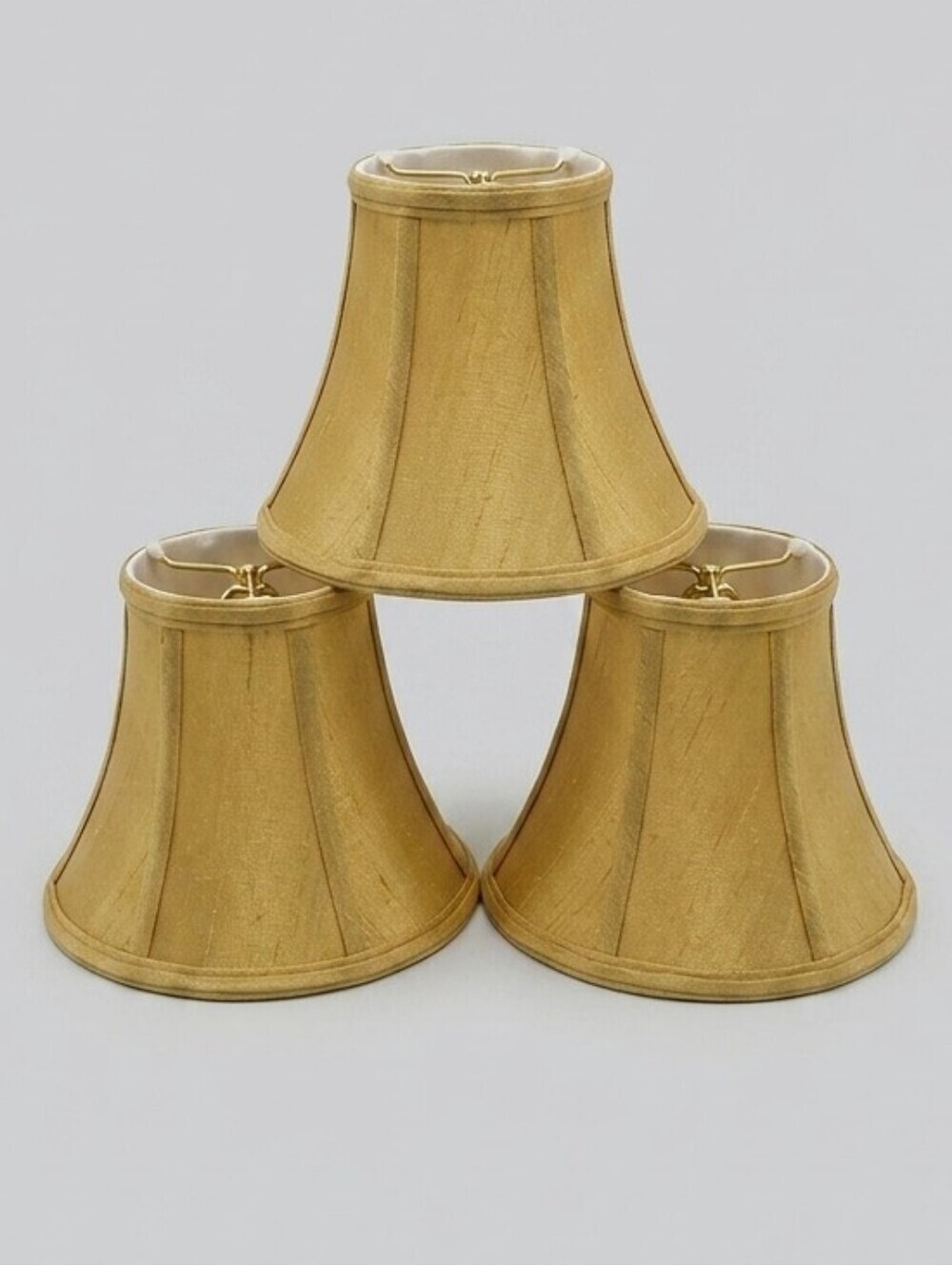 Handmade Gold Lamp Shades Set of 3